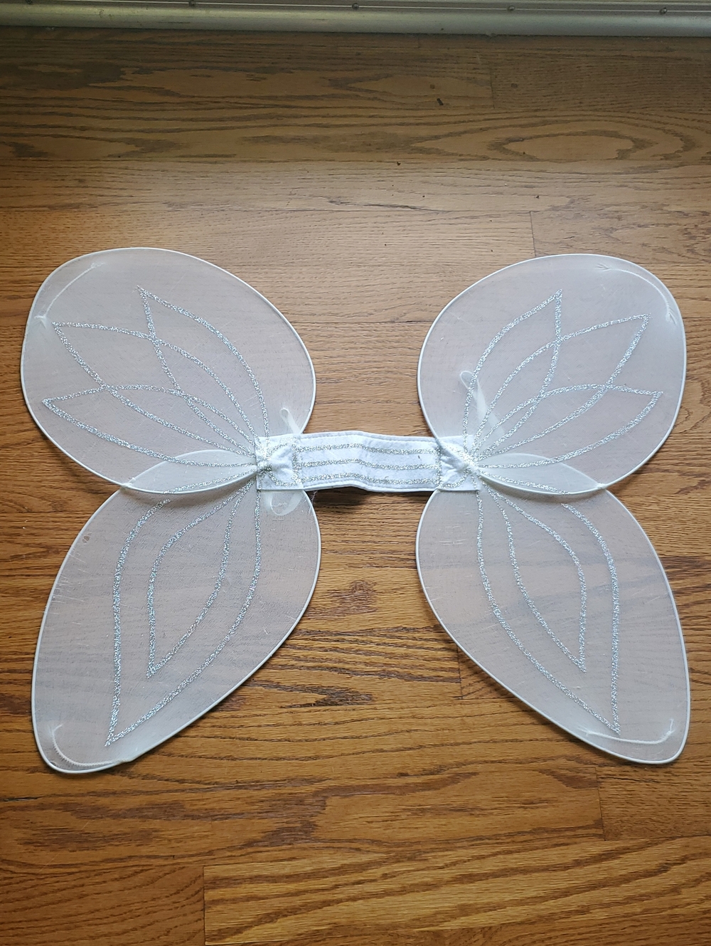 White Sparkle Fairy Wings Kids Costume Accessory
